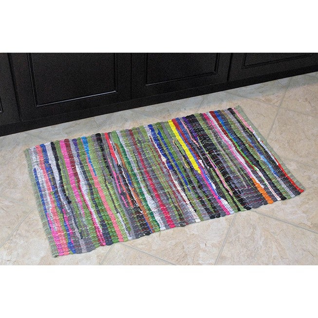 Multicolor Rag Rug 50X80 Cm Floor Coverings, , alternate image number null