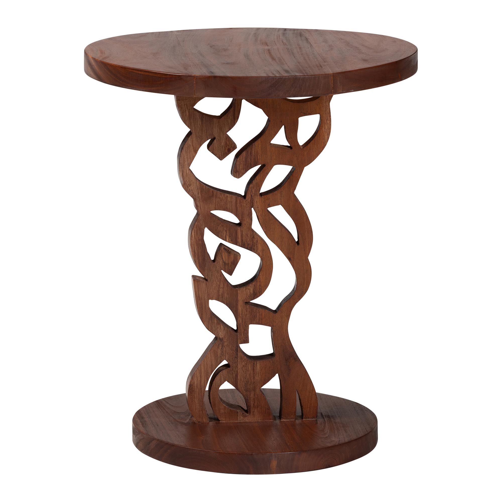 Donna Nightstand with Pedestal Base, BROWN, alternate image number 2