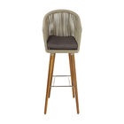 Grey Wood Modern Bar Stool, , alternate image number null