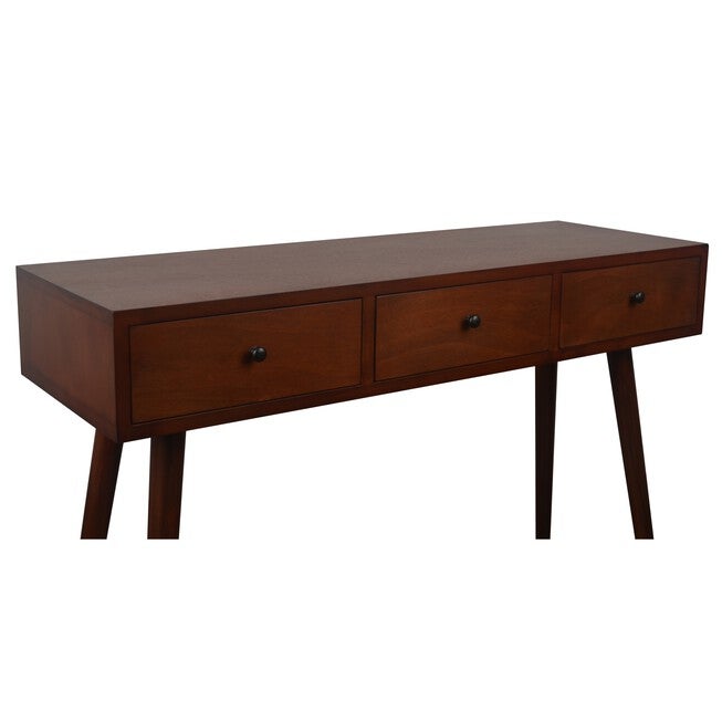 Mid-Century 3-Drawer Console Table , , alternate image number null