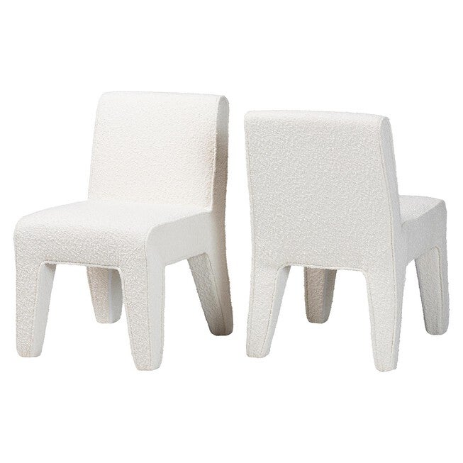 Helios Boucle Dining Chair Set of 2, CREAM, alternate image number null