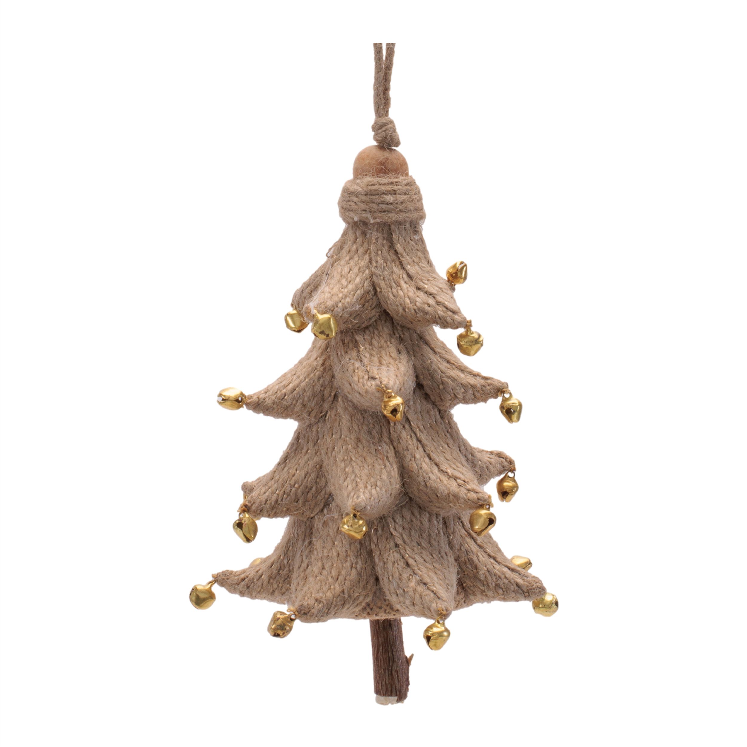 Rustic Tree Ornaments (Set of 4), BROWN, hi-res image number 0