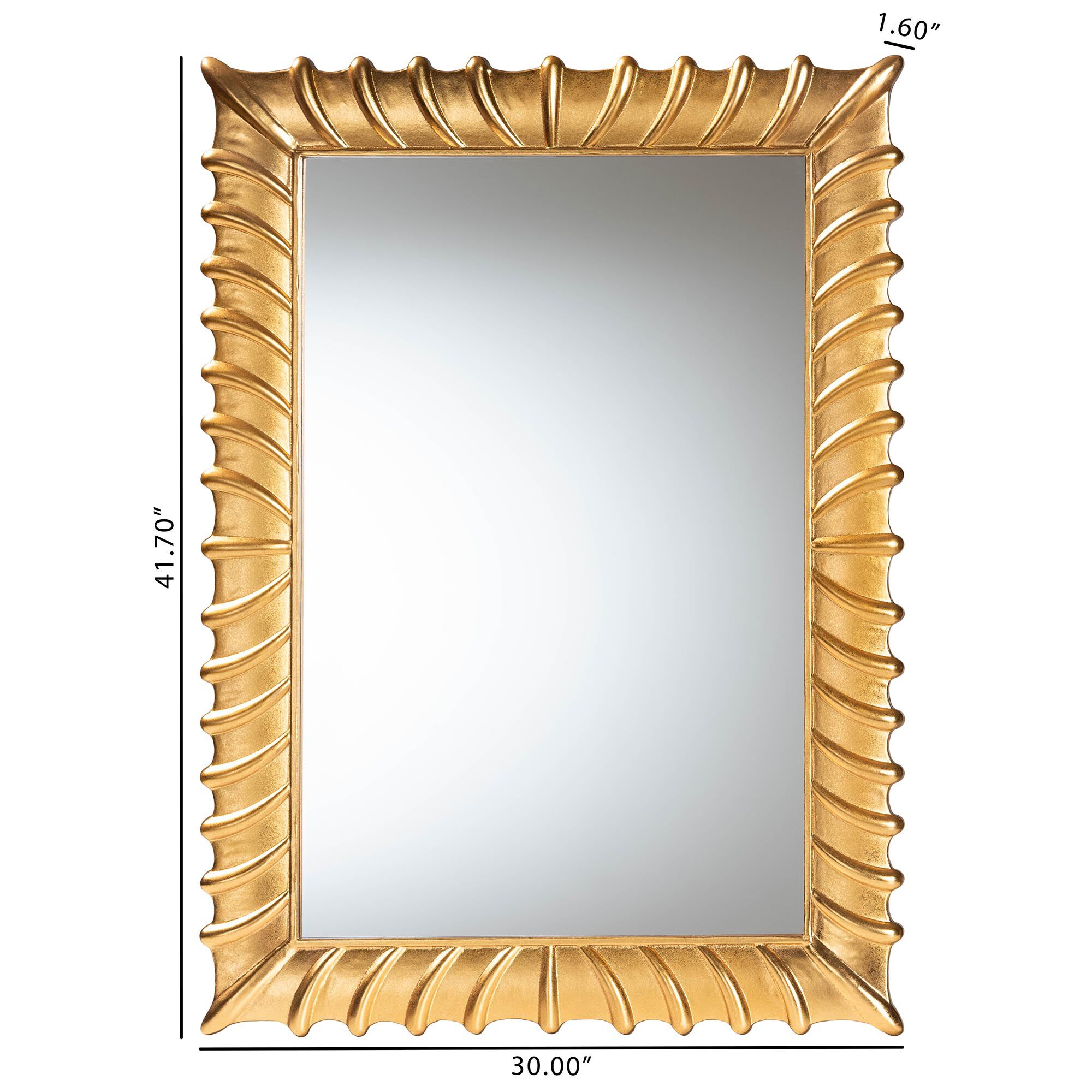 Ygritte Antique Goldleaf Accent Wall Mirror, GOLDEN, alternate image number 5