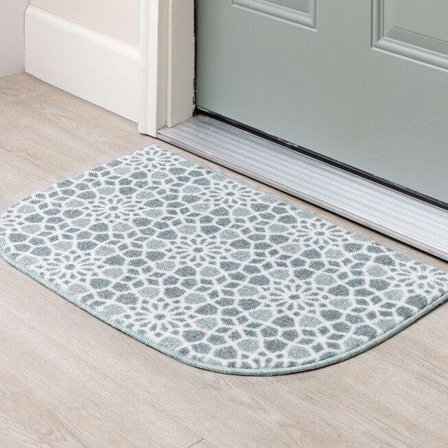 Mosaic Tile Grey Kitchen Rug, , alternate image number null
