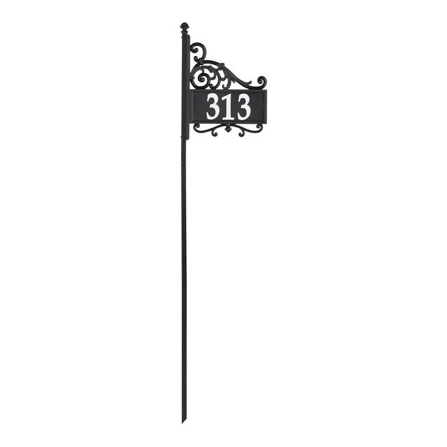 Nite Bright Acanthus Reflective Address Post Sign, , alternate image number null
