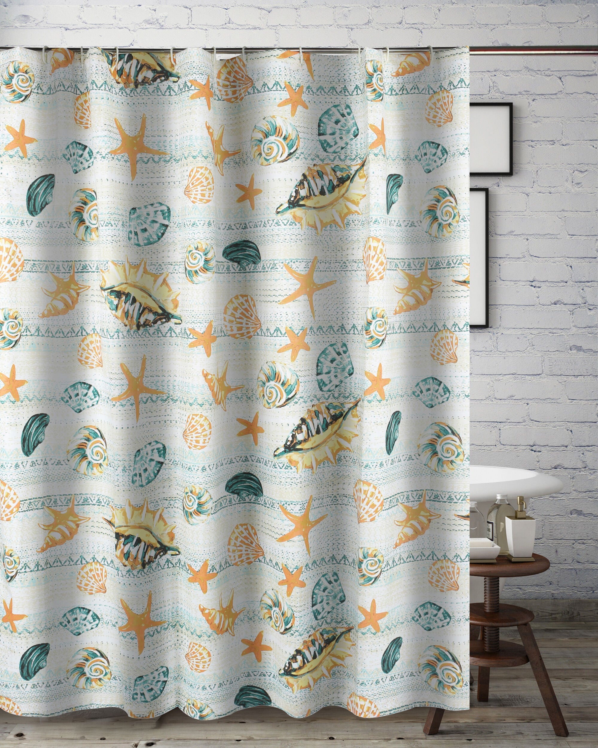 Greenland Home Fashions™ Kona Bath and Shower Curtain, OCEAN, hi-res image number 0