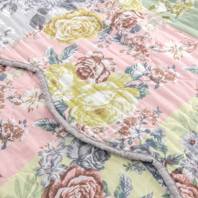 Emma Traditional Patchwork Quilt And Pillow Sham Set, , alternate image number 2