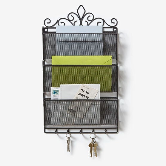 Letter & Key Organizer, BLACK Letter & Key Organizer, BLACK