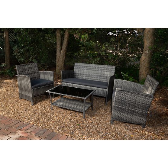Jareth Wicker Patio Set in Gray, , alternate image number null