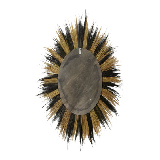 Black Boho Style Sea Grass Wall Mirror, , on-hover image number null