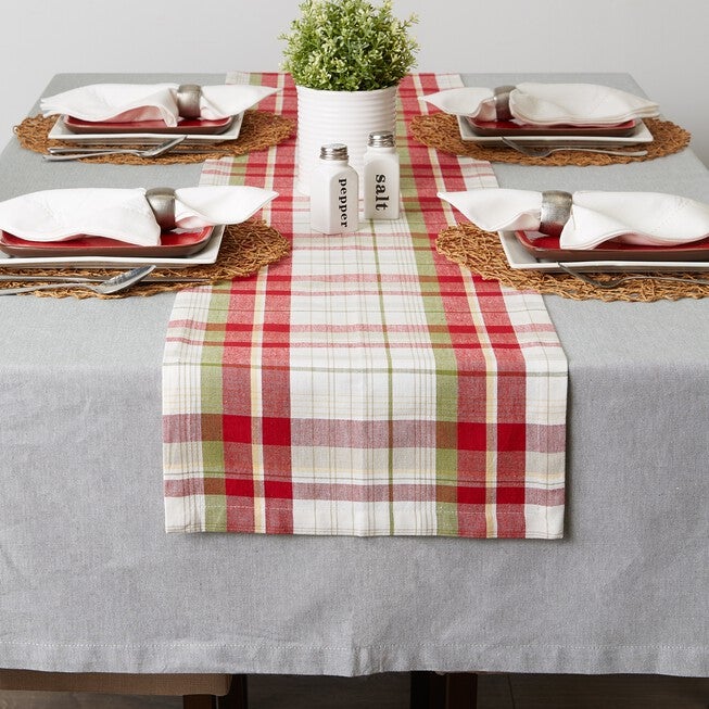 Orchard Plaid Table Runner 14x72, , alternate image number 3