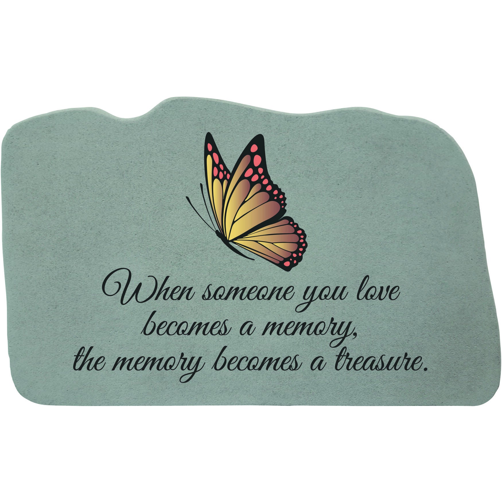 When Someone Becomes a Memory Butterfly Garden Memorial Accent Stone, GREY, hi-res image number 0