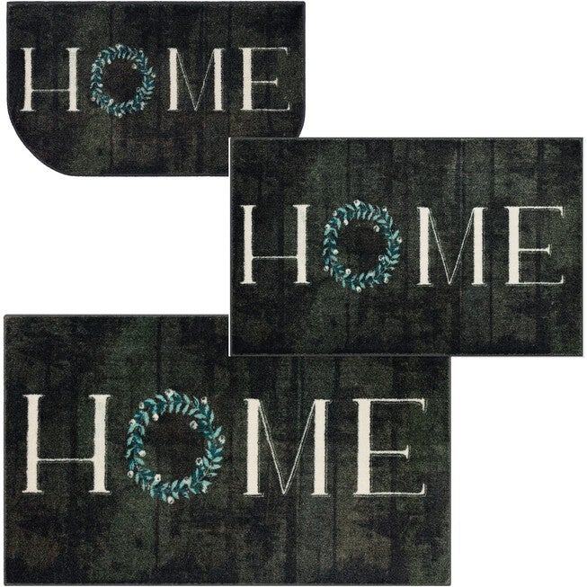 Home Wreath Kitchen Rug, , alternate image number null