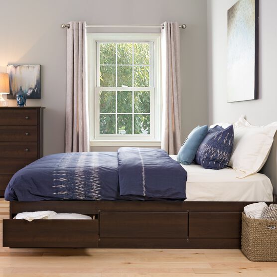 Platform Storage Bed With 6 Drawers, King Platform Bed With Drawers