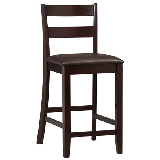 Triena Collection Soho Counter Stool, 24'H, ESPRESSO Triena Collection Soho Counter Stool, 24'H, ESPRESSO