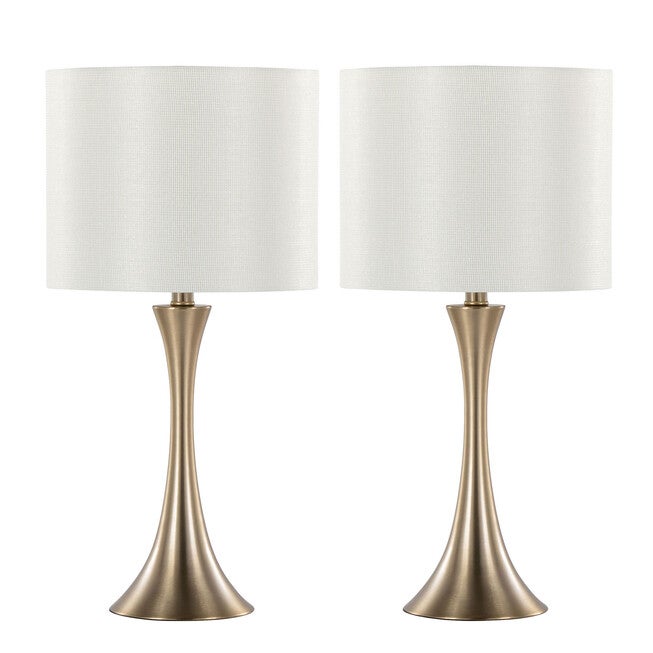 Lenuxe 24 inches Metal Table Lamp - Set Of 2, , on-hover image number null