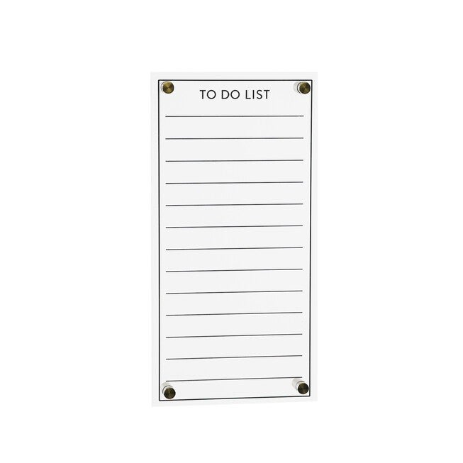 Acrylic Dry Erase To-Do List 13 inchesH, WHITE, hi-res image number 0