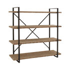 Brown Wood Industrial Shelving Unit, 67 " x 47 " x 14 ", , on-hover image number 1