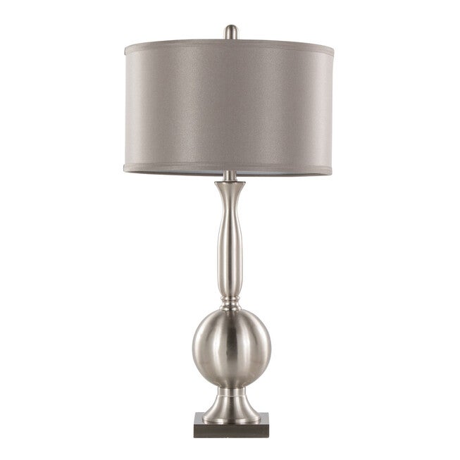 Joan 30 inches Metal Table Lamp - Set Of 2, BRUSHED NICKEL GREY, hi-res image number null