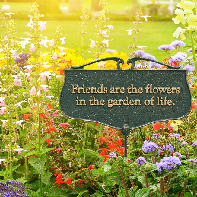 Friends Are The Flowers Garden Poem Sign, , on-hover image number null