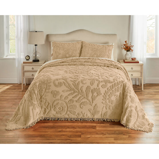 The Paisley Chenille Bedspread, TAUPE, hi-res image number null