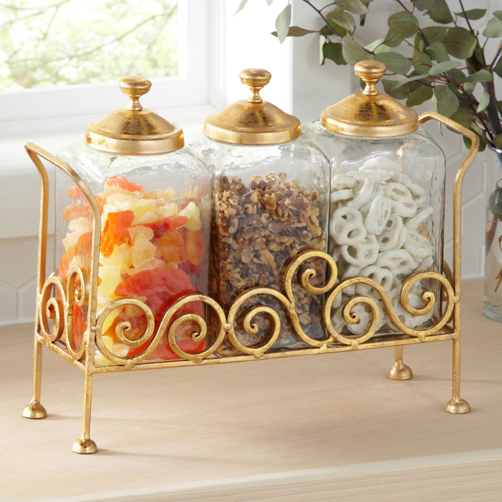 Glass decorative sale canisters