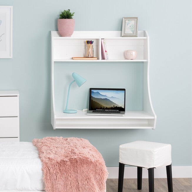 Compact Hanging Desk, White, , alternate image number null