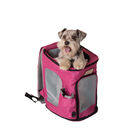 Pet Backpack Pet Carrier In PInk and Gray Combo, PINK, hi-res image number null