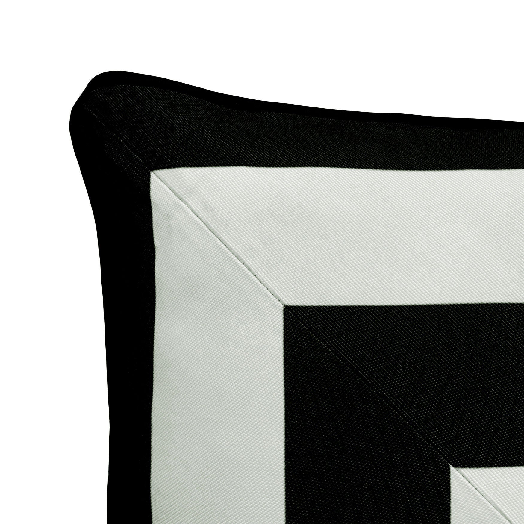 Indoor/Outdoor Reversible Raffia Mitered Stripe Decorative Throw Pillow 20X20, Leaf Multi, , alternate image number 6