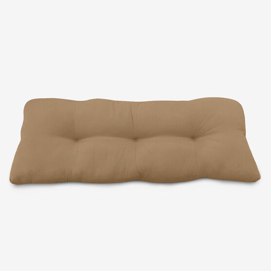 Tufted Wicker Settee Cushion, KHAKI, hi-res image number null