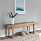 Dunlin Rustic Industrial Bench, BROWN, hi-res image number null