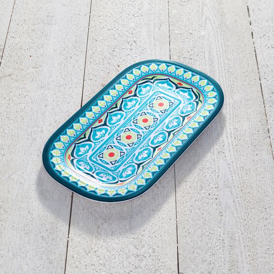 Blue Casab Rectangular Platter, MULTI Blue Casab Rectangular Platter, MULTI