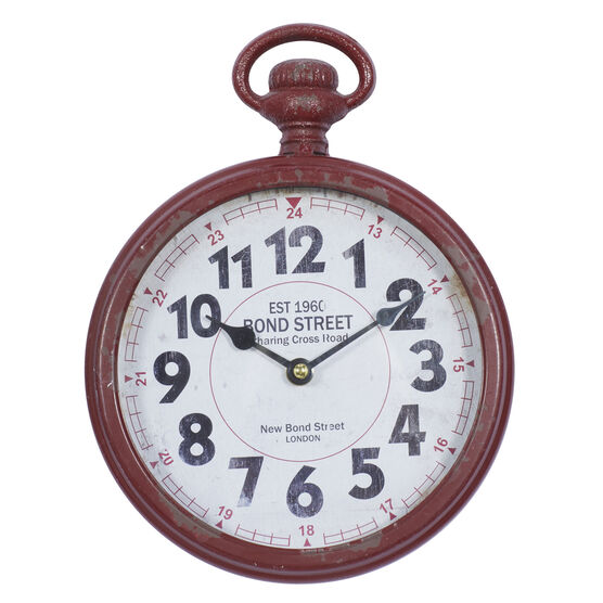 Set Of 2 Multi Colored Metal Vintage Wall Clock, , alternate image number null