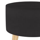 Twill Round Ottoman with Splayed Legs, , alternate image number null