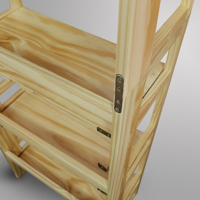 3-Shelf Folding Student Bookcase 20.75 inches Wide-Natural, , alternate image number 13