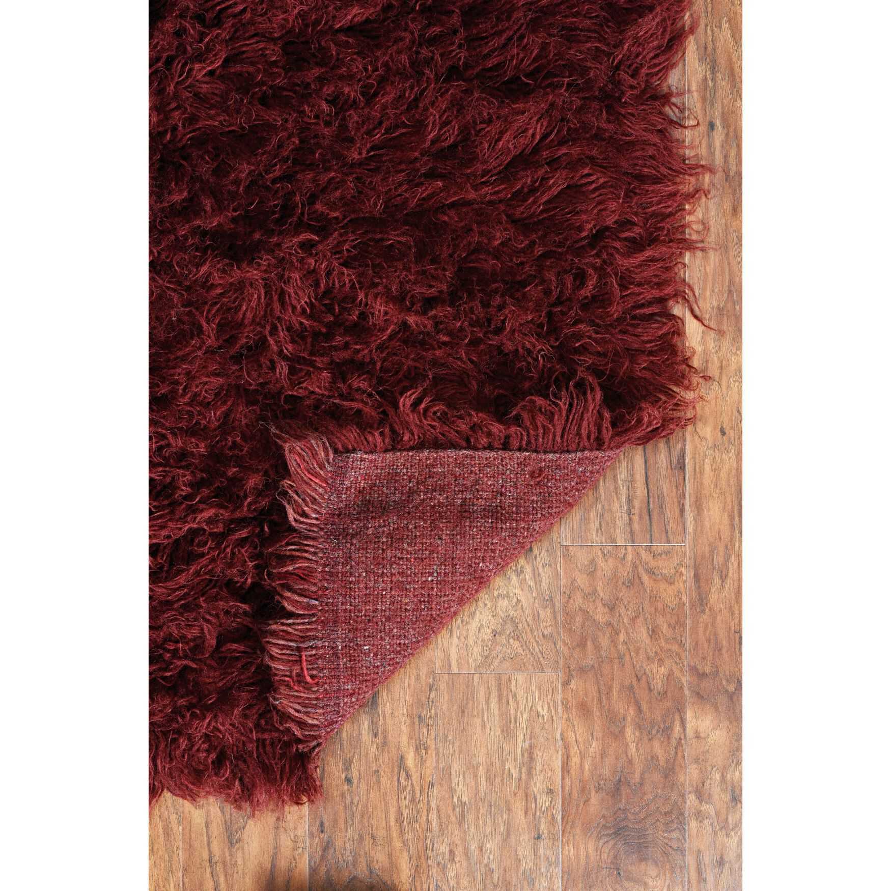 Flokati Burgundy Rug, , alternate image number 5