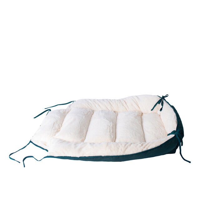Pet Bed & Mat, Luxury soft Dog Cushion, Laurel Green/Ivory, X-Large, , alternate image number 5
