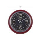 Red Vintage Metal Wall Clock, , alternate image number null