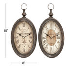 Set Of 2 Black Metal Vintage Wall Clock, , alternate image number null
