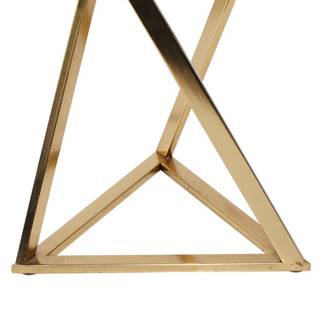 Set of 2 Gold Marble Contemporary Accent Table, 14 inches x 24 inches, , alternate image number 4