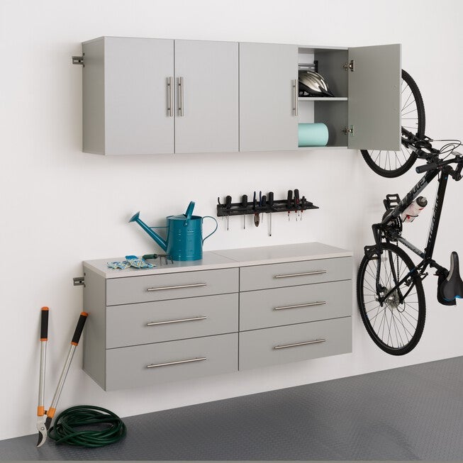 HangUps 60 inches Storage Cabinet Set F - 4pc, Light Gray, , alternate image number null