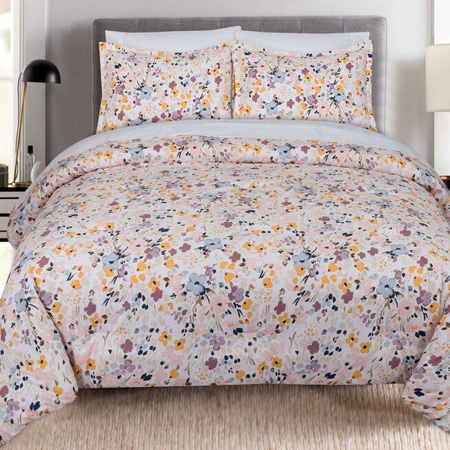 Floral Splatter Comforter Set, FLORAL MULTI, hi-res image number 0
