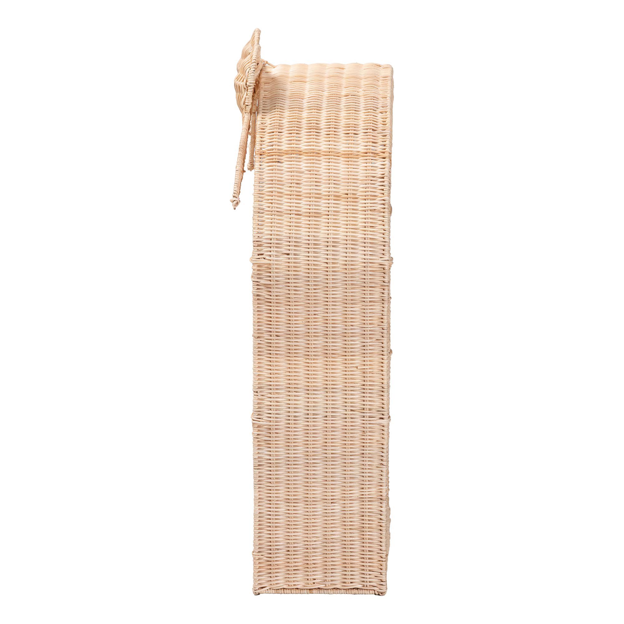 Creusa Natural Rattan Wall Shelf, BROWN, alternate image number 3