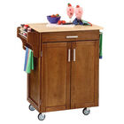 Cottage Oak Finish Create a Cart with Wood Top , OAK WOOD, hi-res image number null