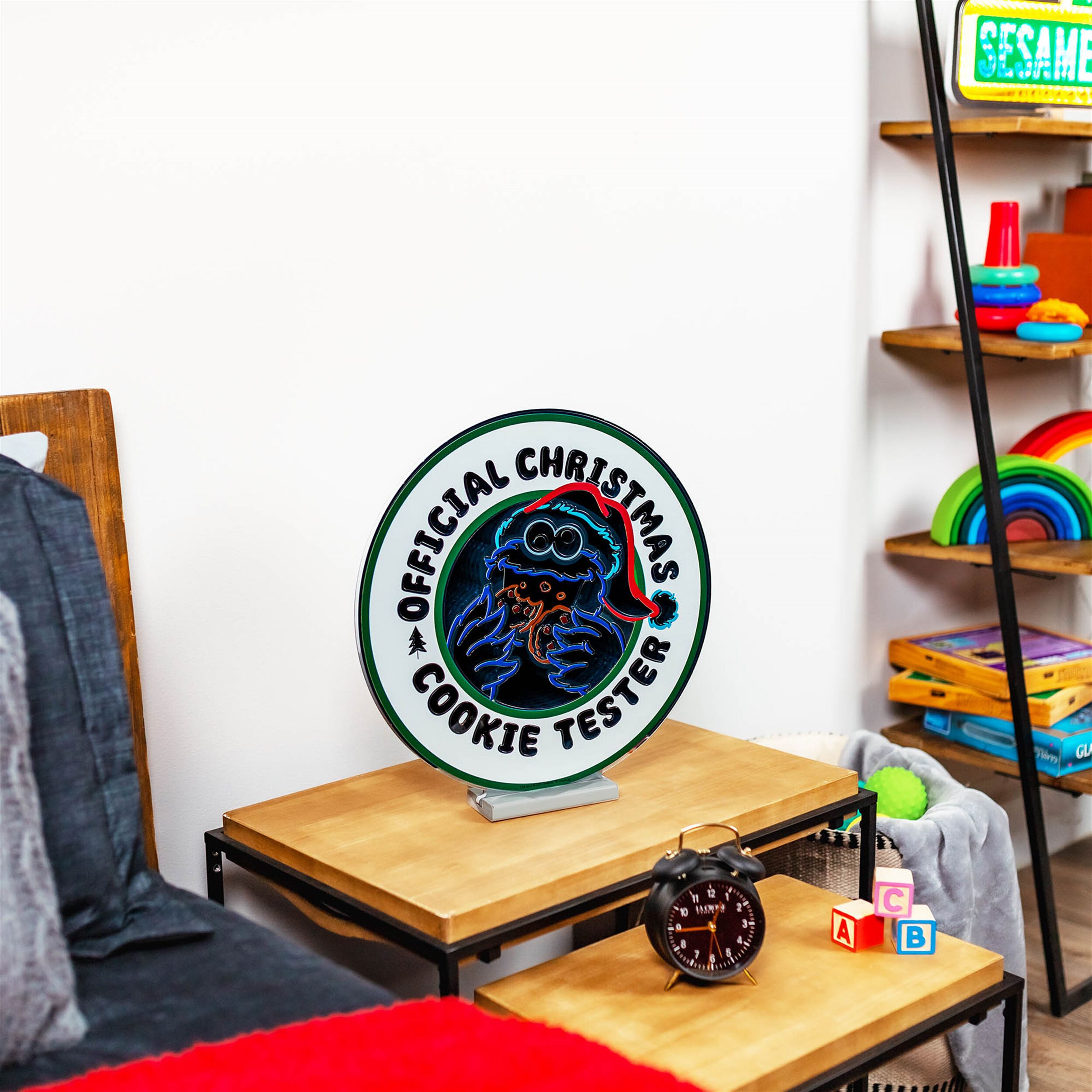 Sesame Street Holiday Cookie Sign Ekkolight 16 inchesH, RED GREEN BLUE, alternate image number 2