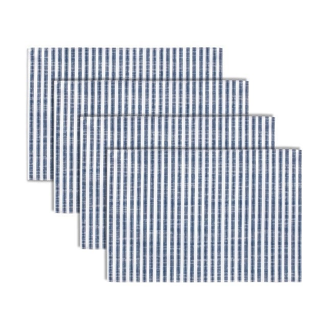 Placemat (Set of 4) 16 inchesL x 13 inchesW Polyester, BLUE/WHITE, hi-res image number null