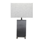 Grey Polystone Transitional Table Lamp, GREY, hi-res image number 0