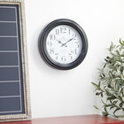 Round Black Wood Clement Audierne Wall Clock, , alternate image number null