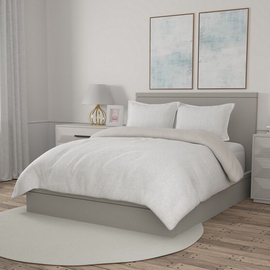 Portico Bennet Slub 3 Piece Comforter Set Comforter Set, CREAM, hi-res image number null
