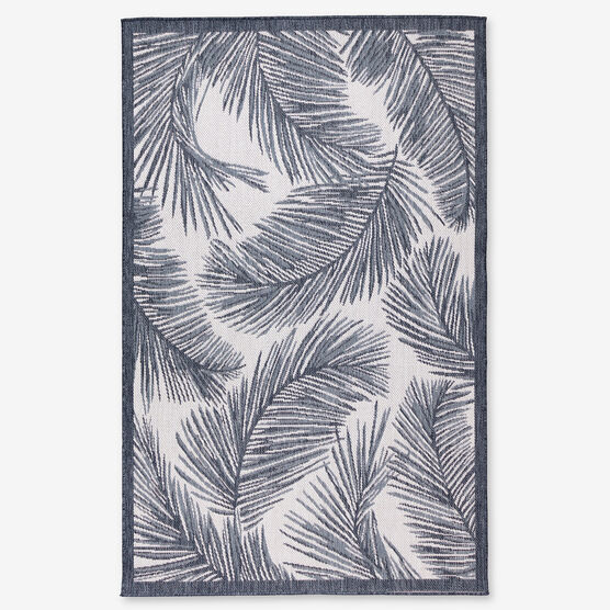 58" x 90" Malibu Indoor/Outdoor Rugs, NAVY PALM, hi-res image number null